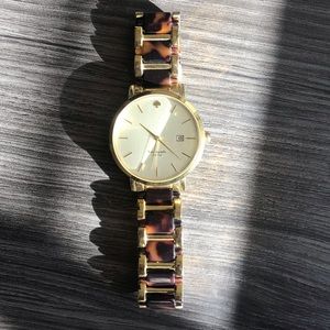 Kate Spade watch with tortoise and gold links
